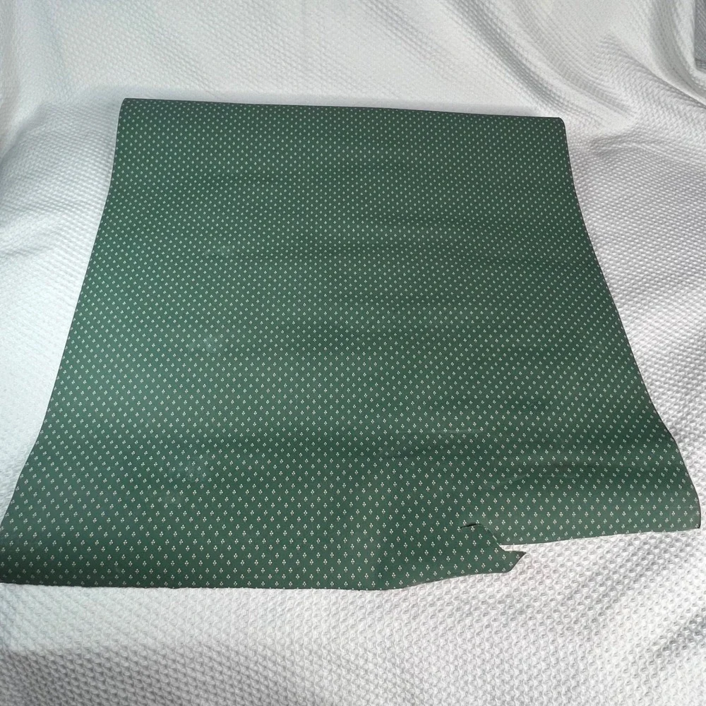 Vintage Forest Green Geometric Micro Diamond Wallpaper Roll 20.5in x ~66in Total